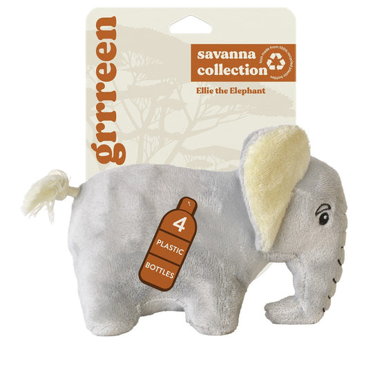Grrreen Elephant Plush Dog Toy