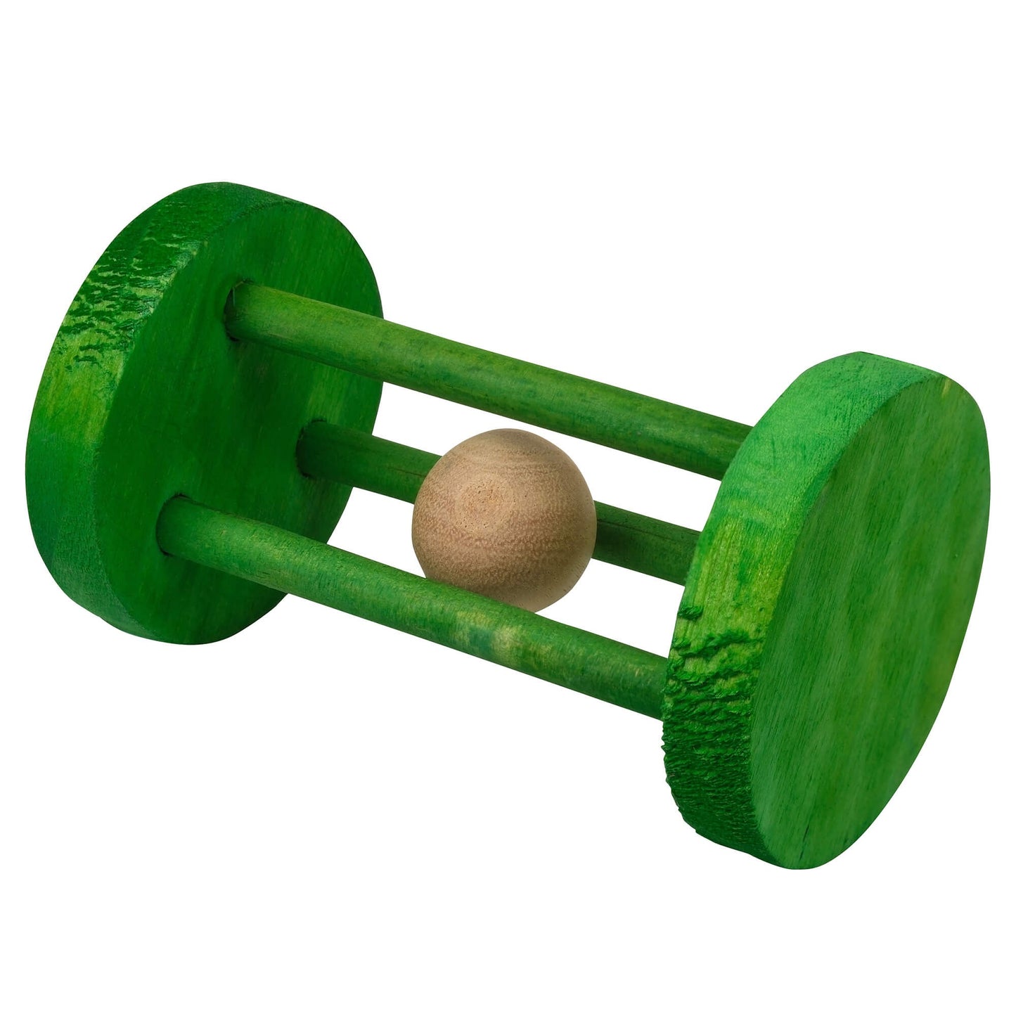 Lexi & Me Small Animal Wooden Rolling Barrel Toy Green