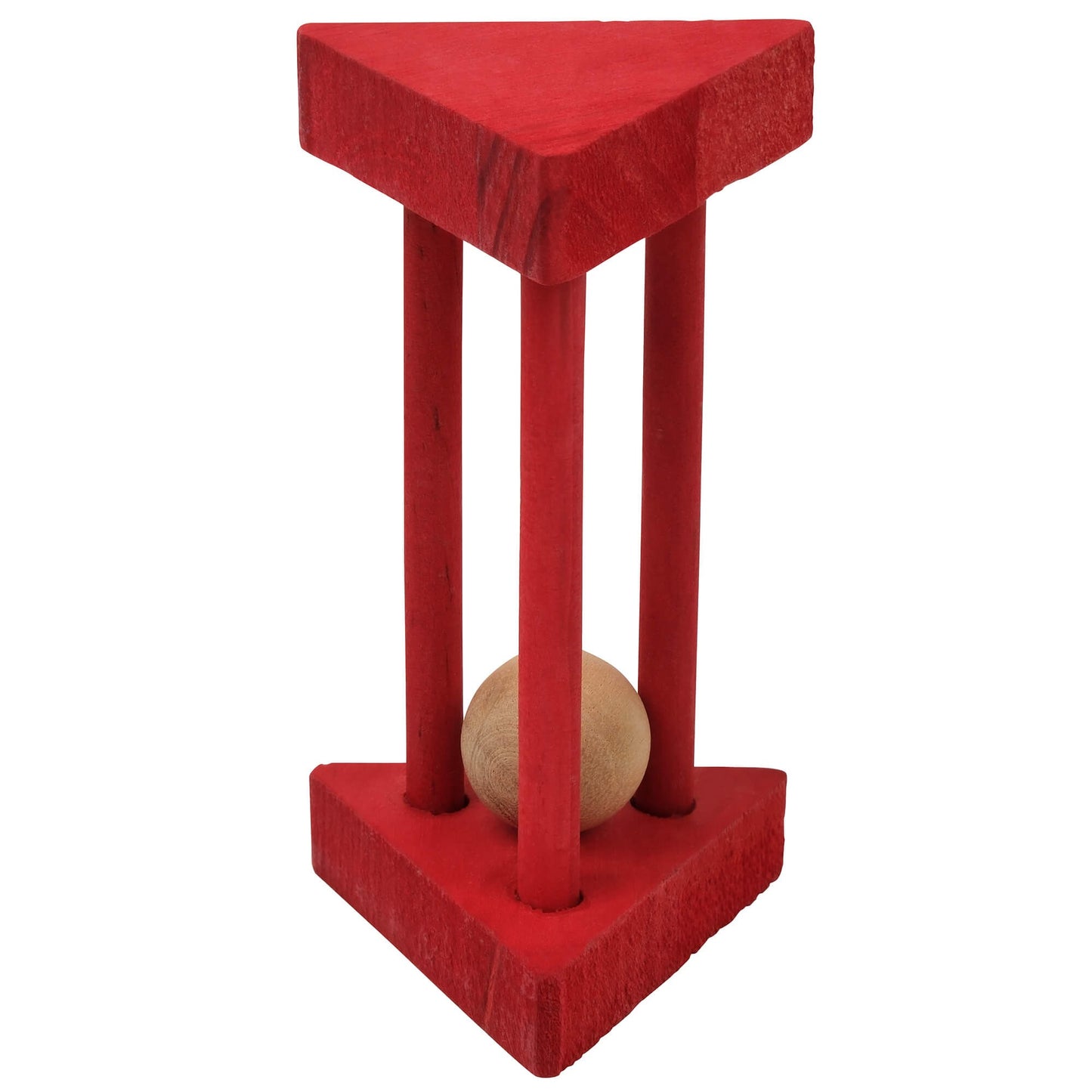 Lexi & Me Small Animal Wooden Rolling Barrel Toy Red