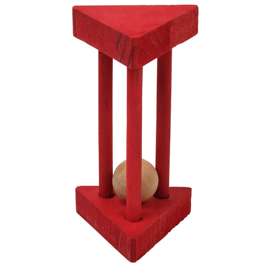 Lexi & Me Small Animal Wooden Rolling Barrel Toy Red