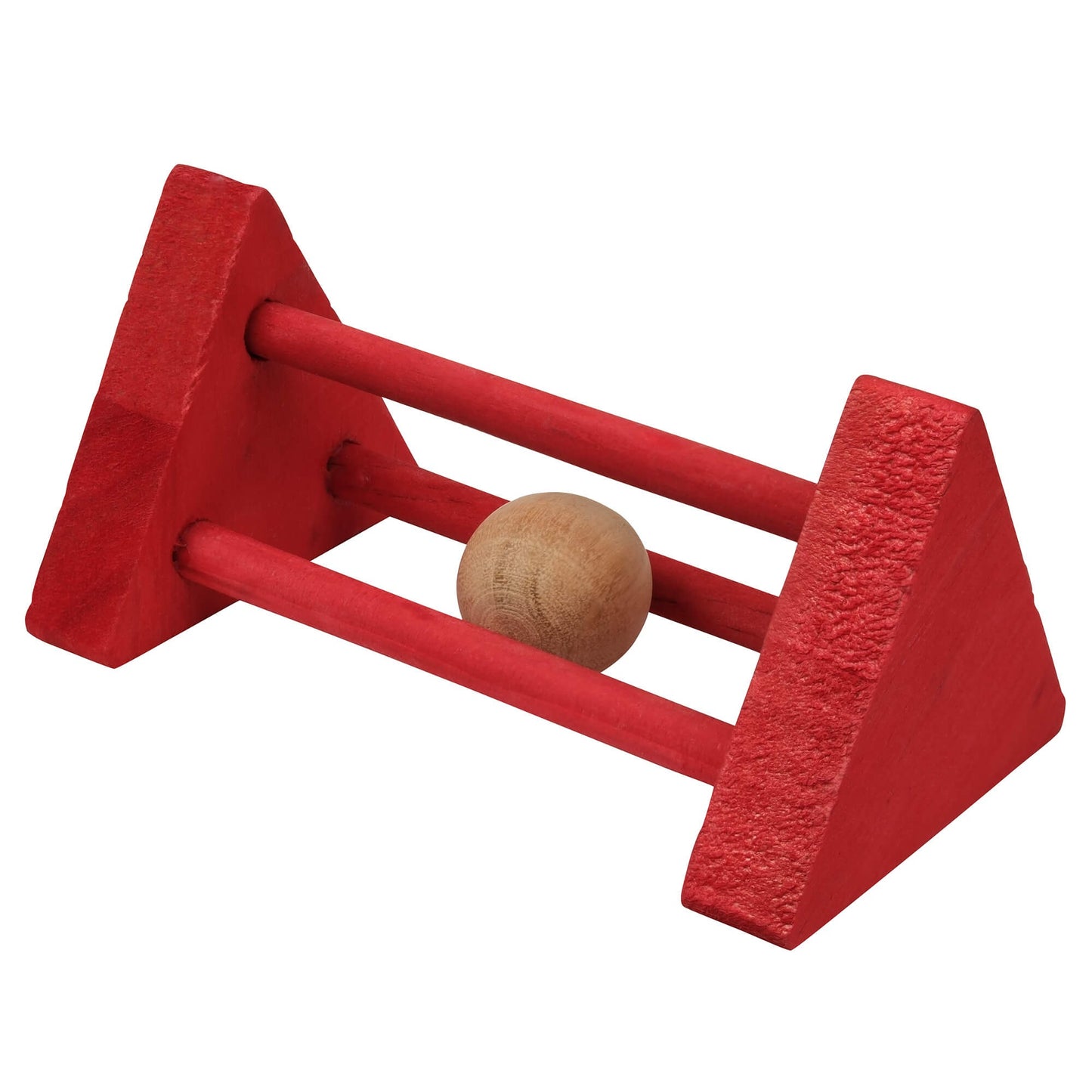 Lexi & Me Small Animal Wooden Rolling Barrel Toy Red