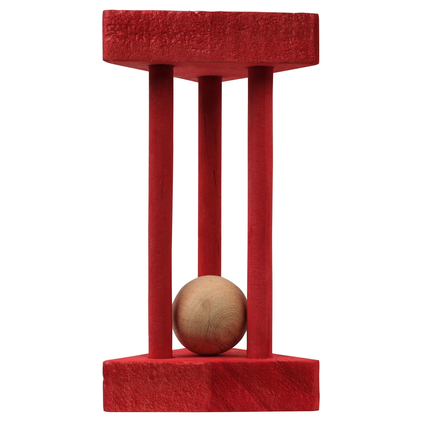 Lexi & Me Small Animal Wooden Rolling Barrel Toy Red