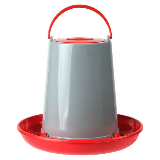 Lexi & Me Red & Grey Poultry Feeder