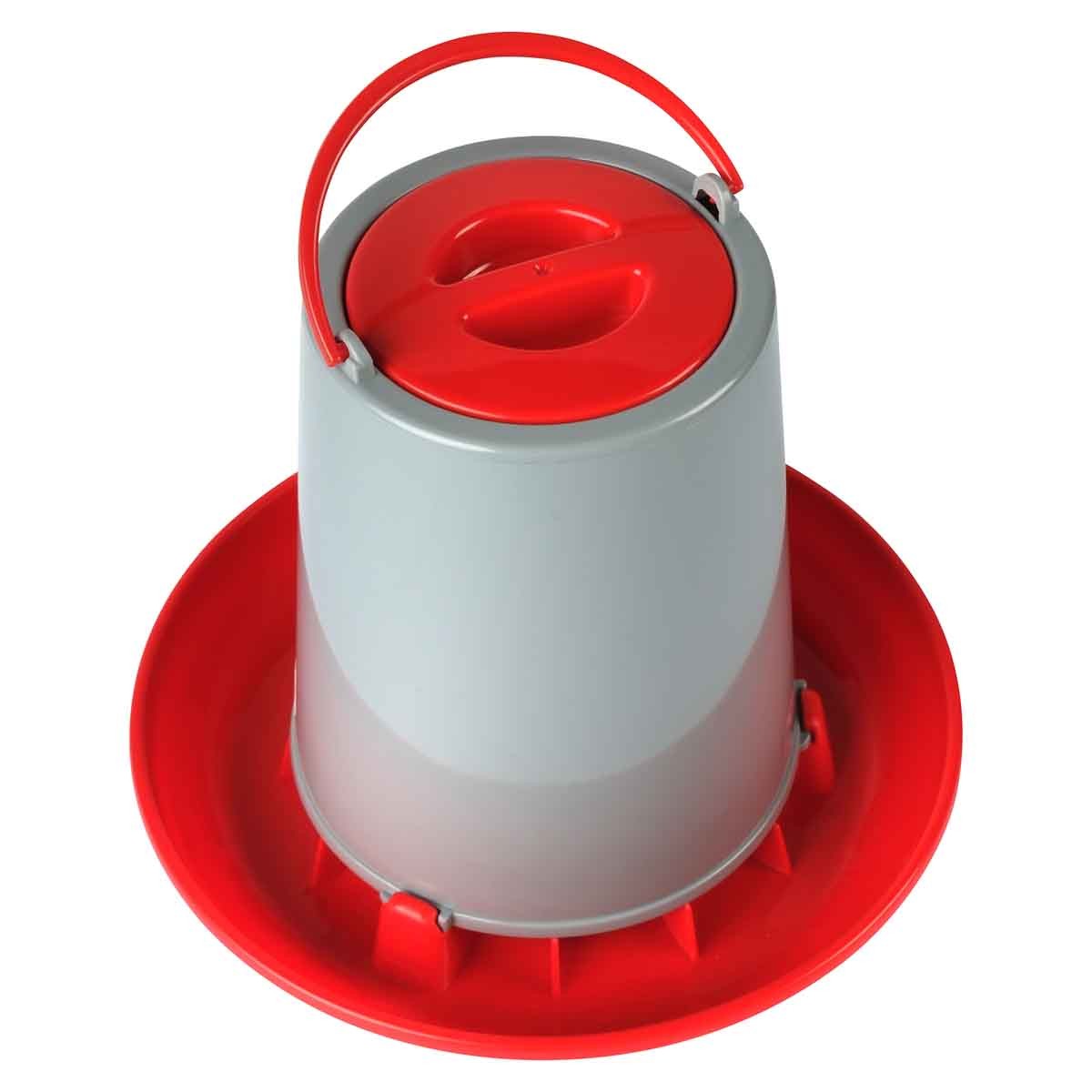 Lexi & Me Red & Grey Poultry Feeder
