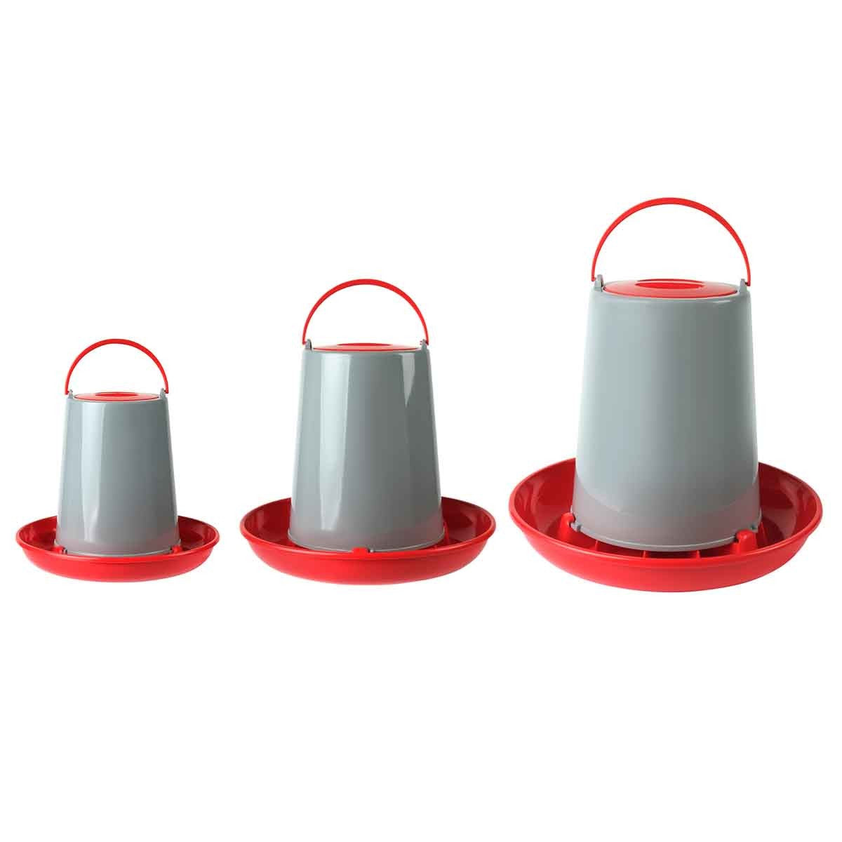 Lexi & Me Red & Grey Poultry Feeder