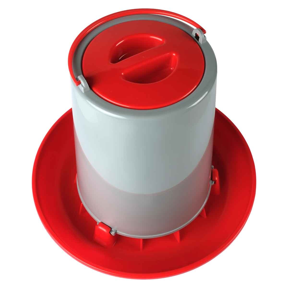 Lexi & Me Red & Grey Poultry Feeder