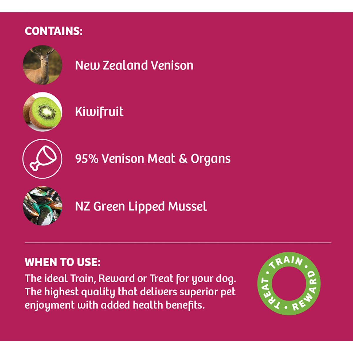 BOOST+ Venison & Kiwifruit Air Dried Dog Treats