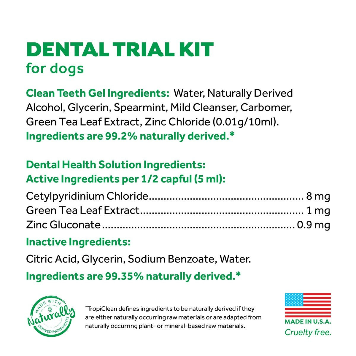 TropiClean Fresh Breath Dental Trial Kit for Dogs