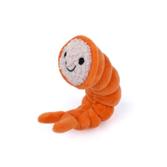 Spike Kawaii Shrimp Plush Dog Toy