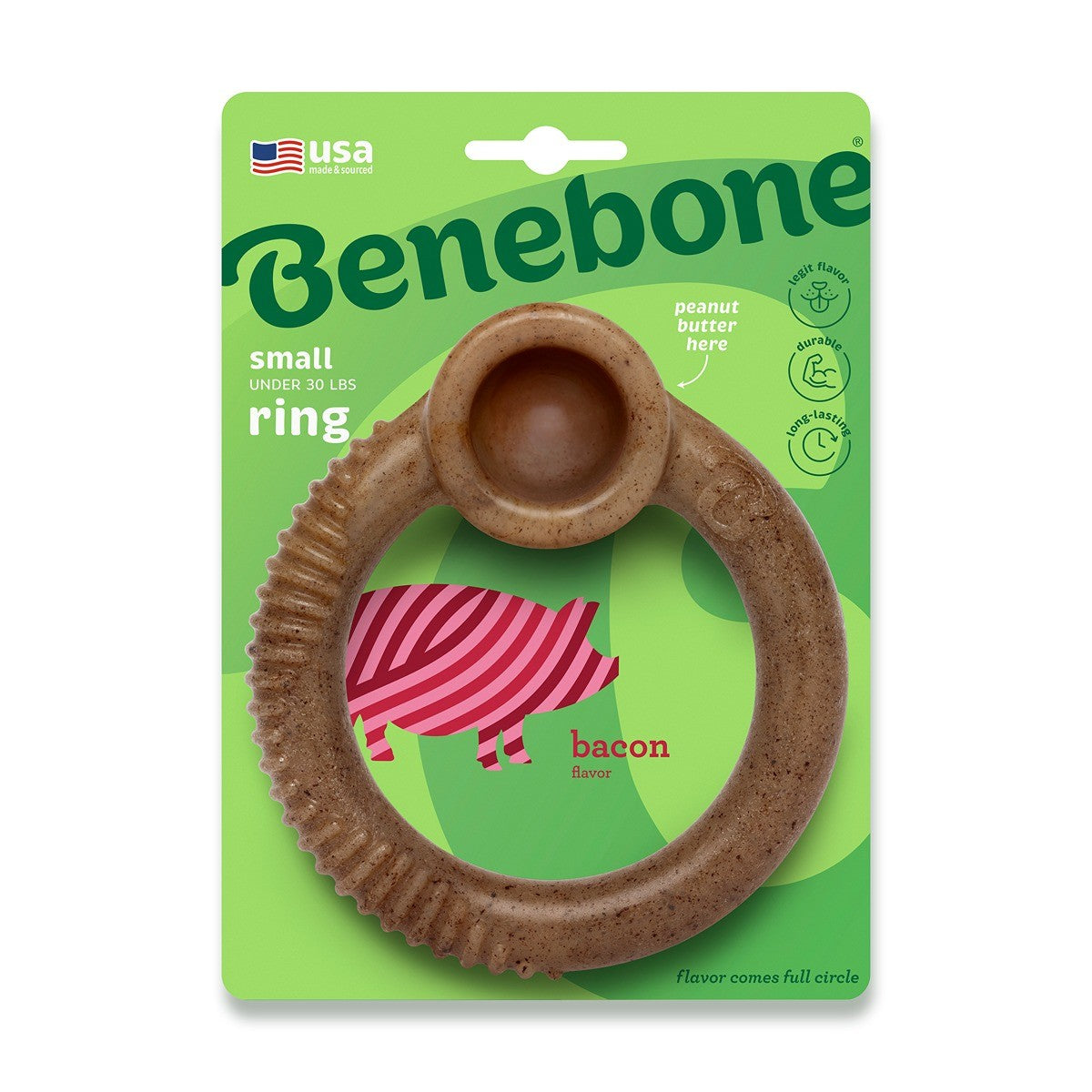 Benebone Bacon Ring Dog Toy