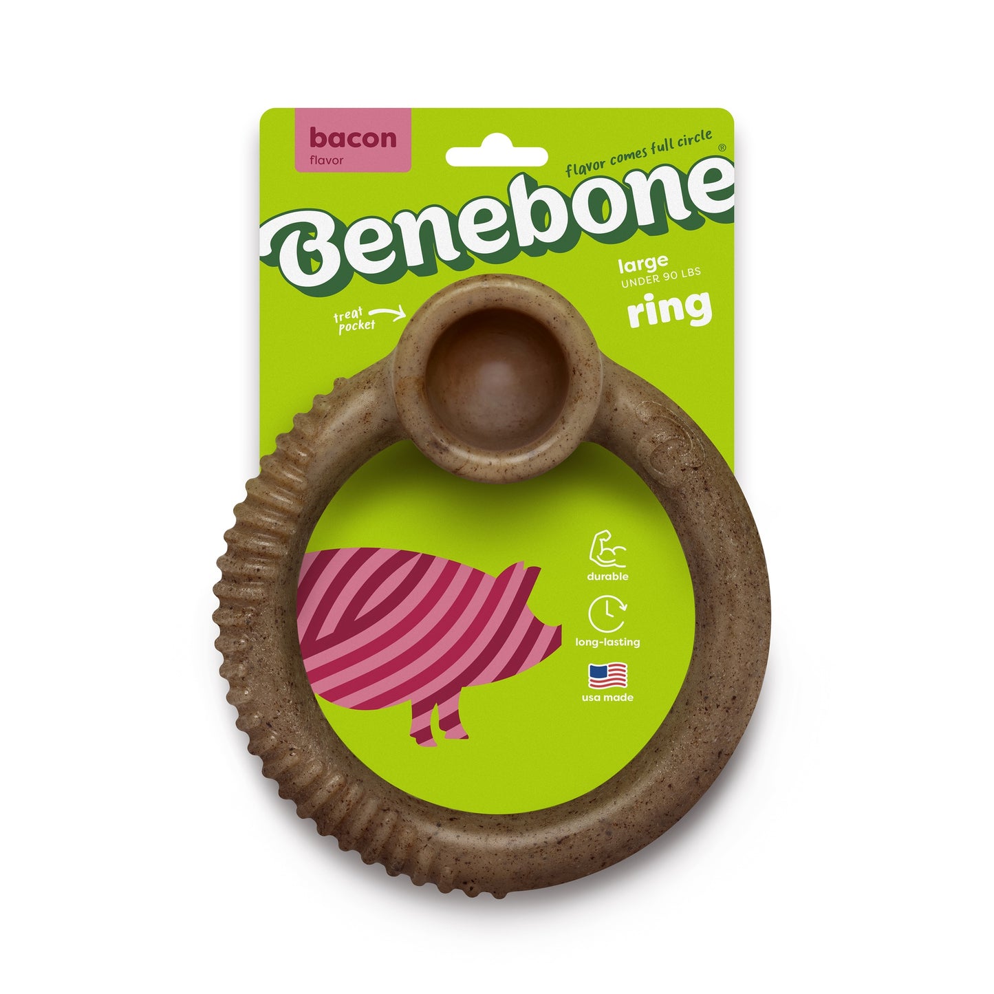 Benebone Bacon Ring Dog Toy