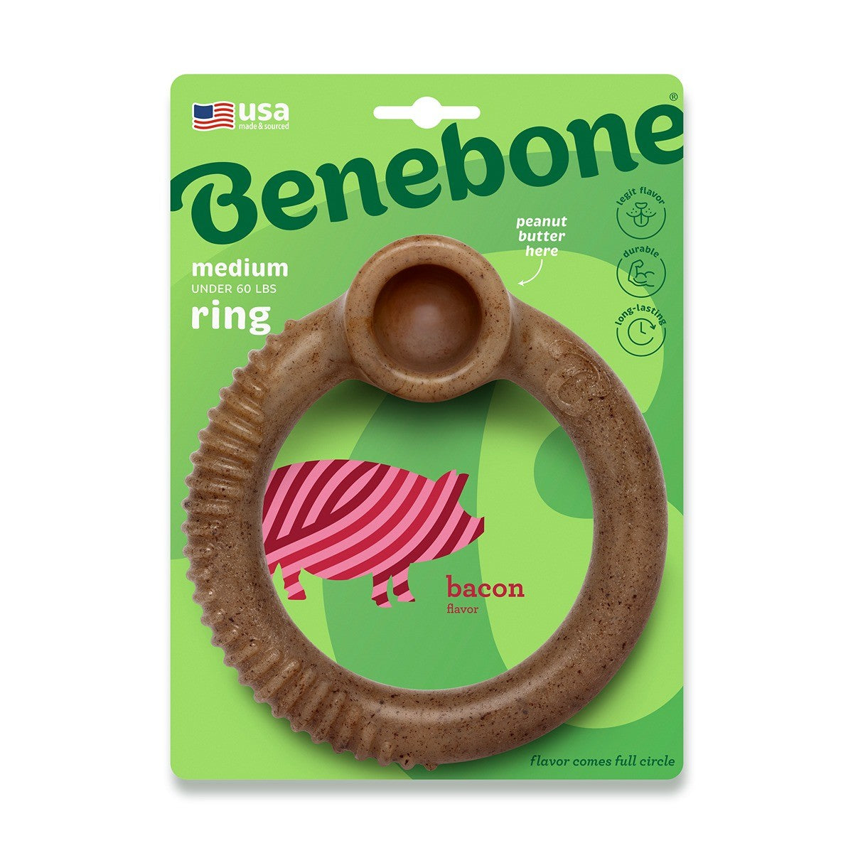 Benebone Bacon Ring Dog Toy