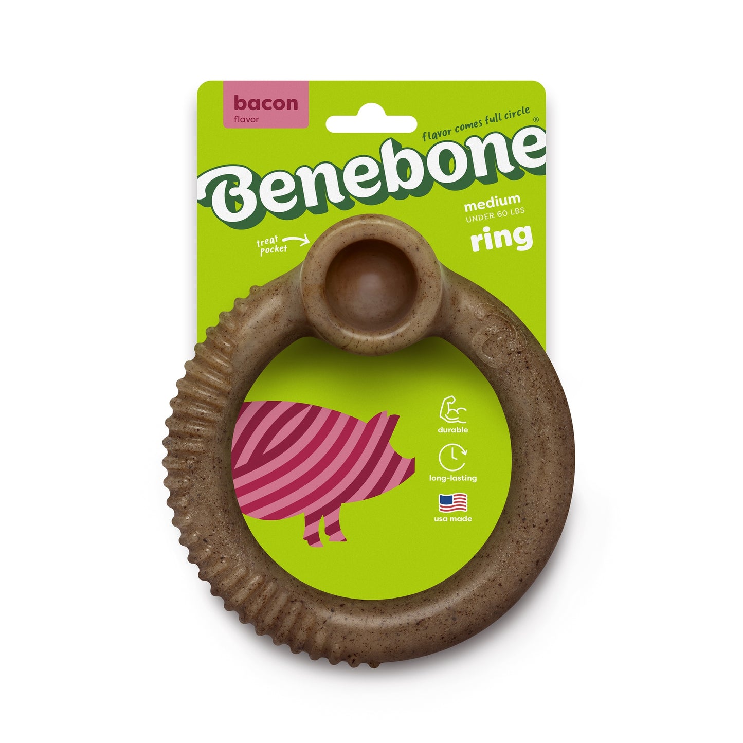 Benebone Bacon Ring Dog Toy