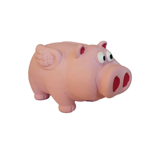 Latex Stuffed Grunter Flying Pig Toy