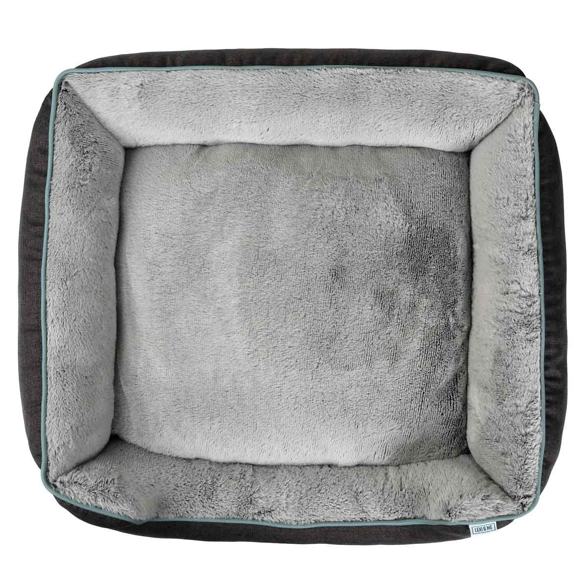 Lexi & Me Small/Medium Grey Bolster Bed