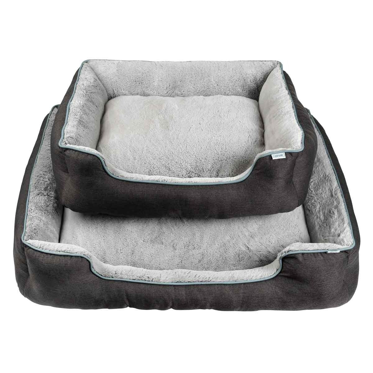 Lexi & Me Small/Medium Grey Bolster Bed