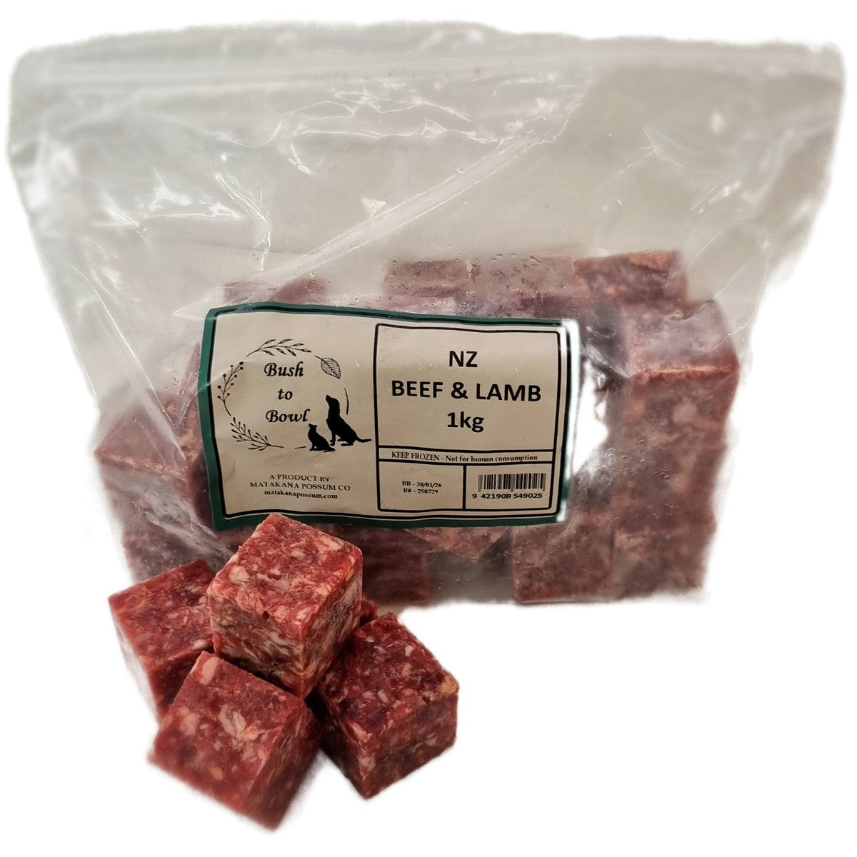 Bush to Bowl Raw Frozen Beef & Lamb Dog & Cat Food