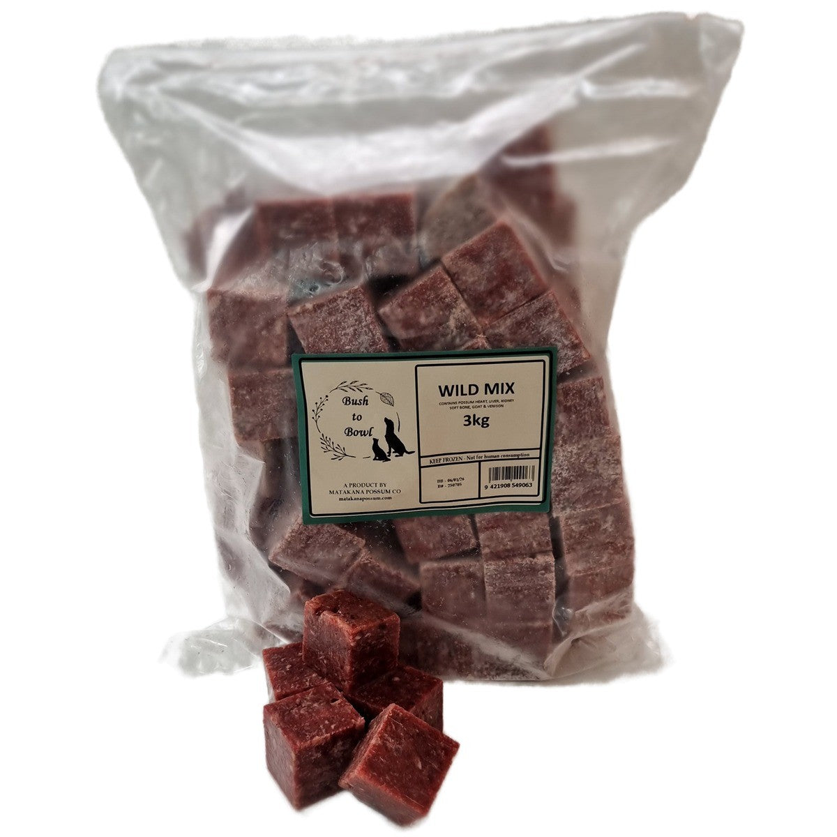 Bush to Bowl Raw Frozen Wild Mix Dog & Cat Food