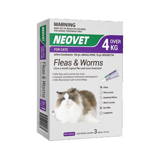 Neovet Spot-on Flea & Worm Treatment For Large Cats Over 4kg