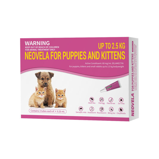 Neovela Spot-On Flea & Worm Treatment For Puppies & Kittens <2.5kg