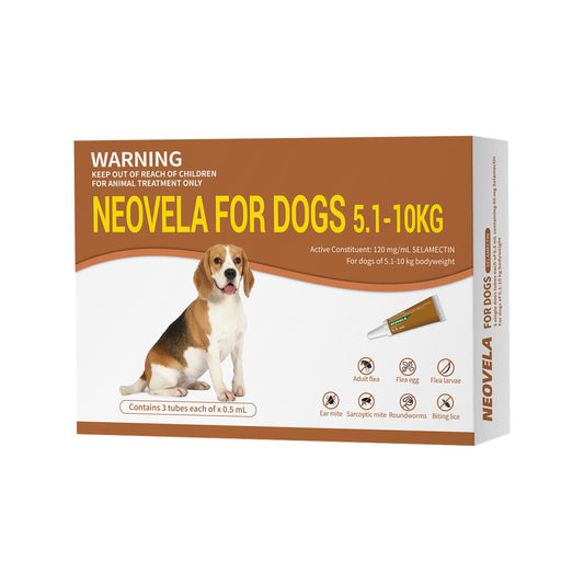Neovela Spot-On Flea & Worm Treatment For Small Dogs 5.1-10kg