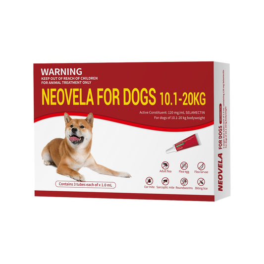 Neovela Spot-On Flea & Worm Treatment For Medium Dogs 10.1-20kg