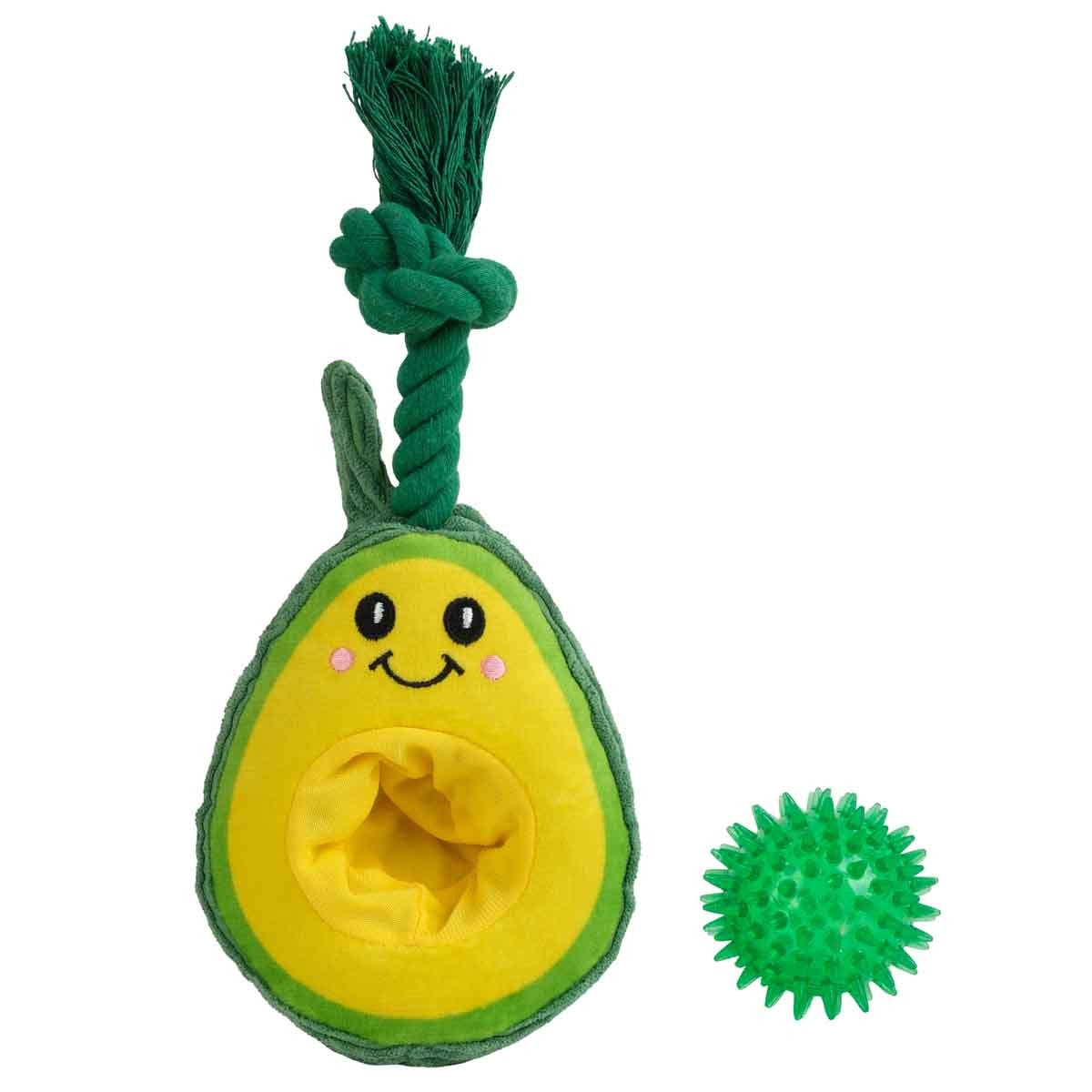 Garden Avocado Plush Dog Toy