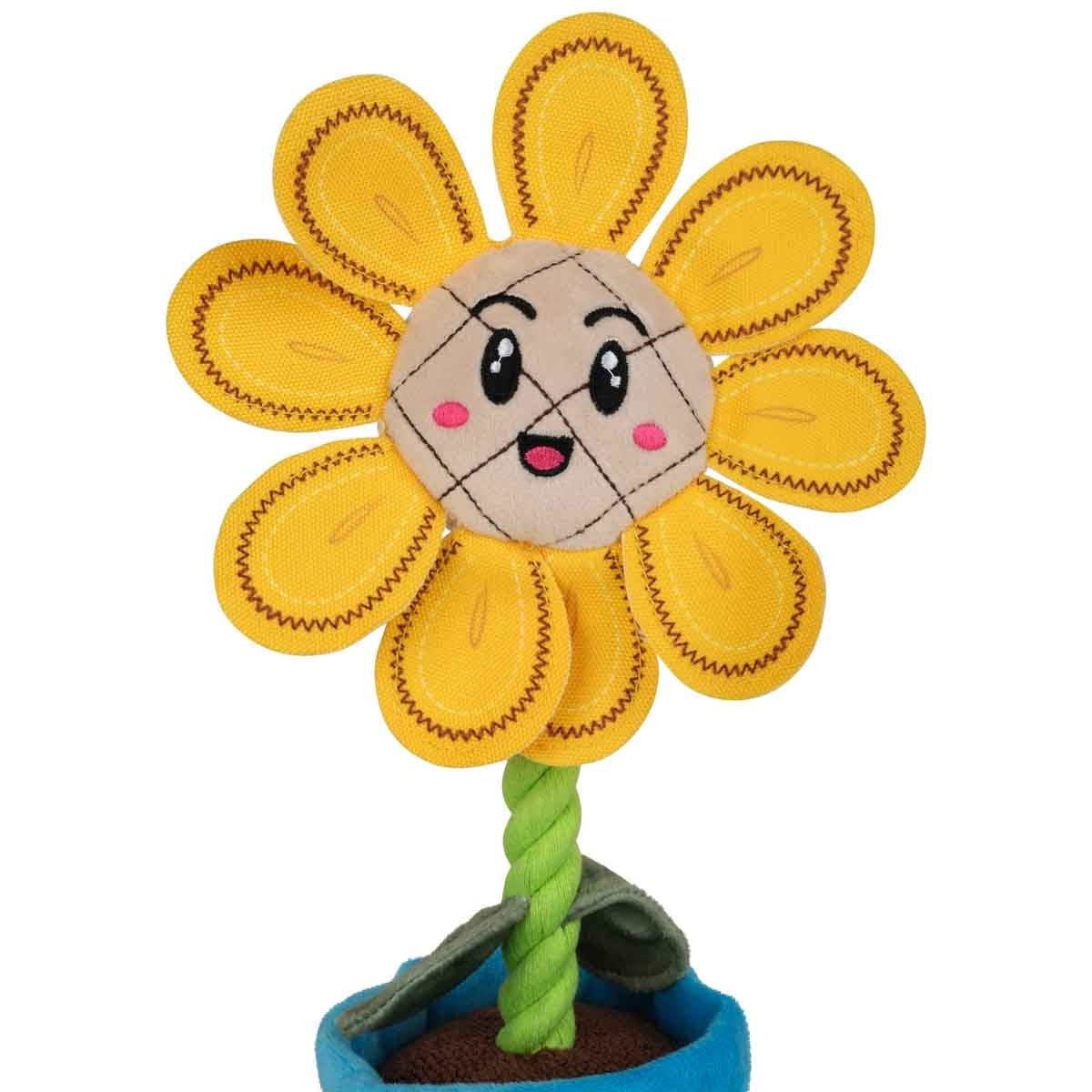 Garden Sunflower Plush Dog Toy