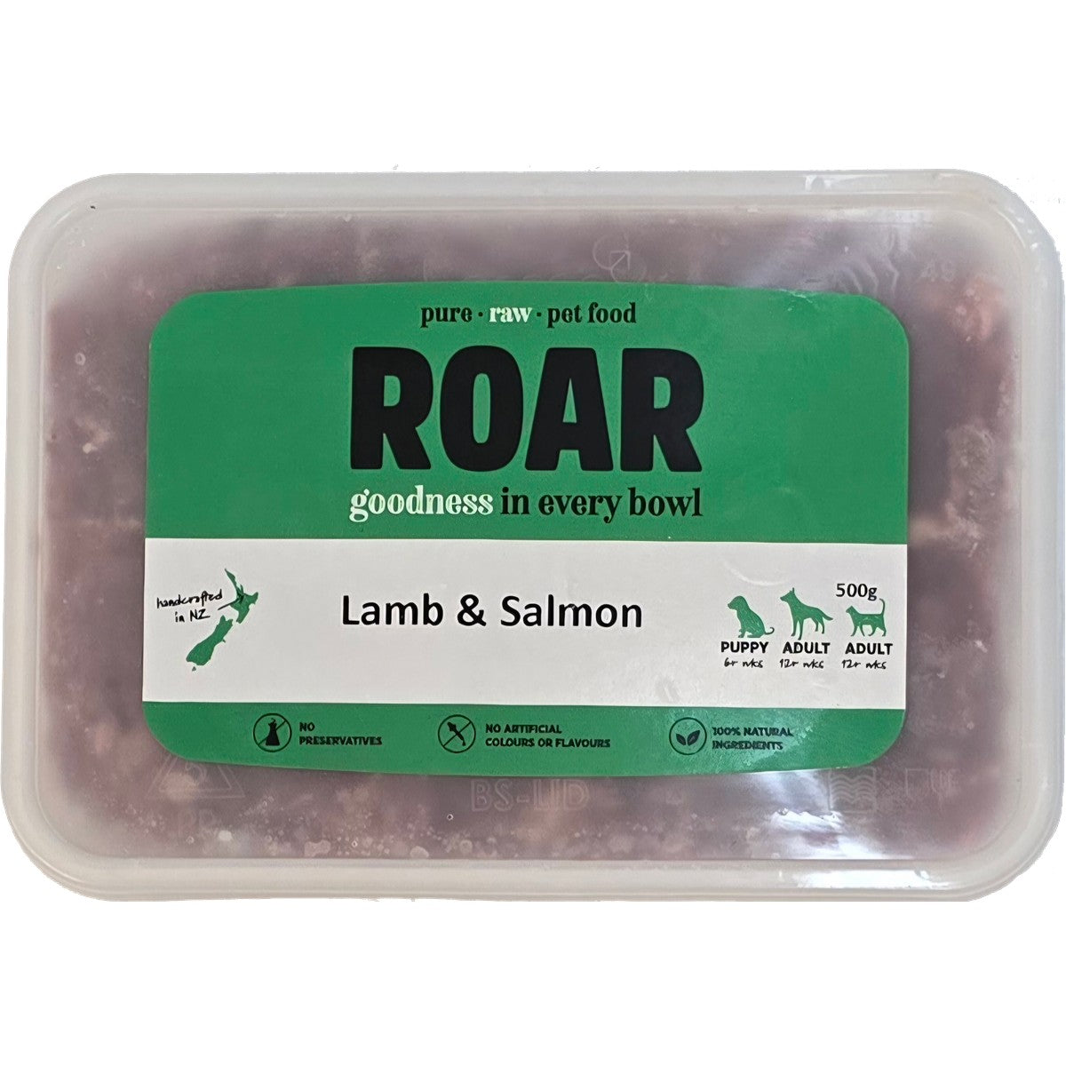 ROAR Raw Lamb & Salmon Frozen Dog Food
