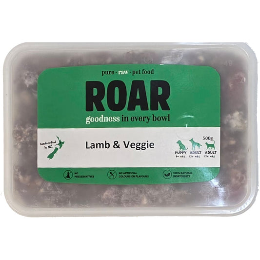 ROAR Raw Lamb & Veggie Frozen Dog Food