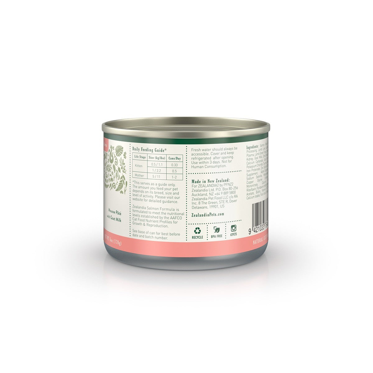 Zealandia Salmon Mousse Pâté Wet Kitten Food