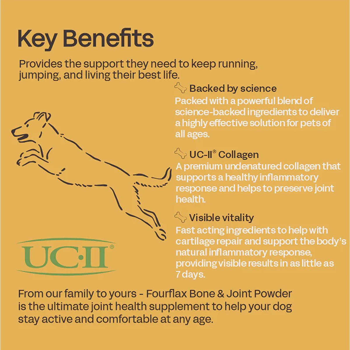 Fourflax Canine Bone and Joint Powder