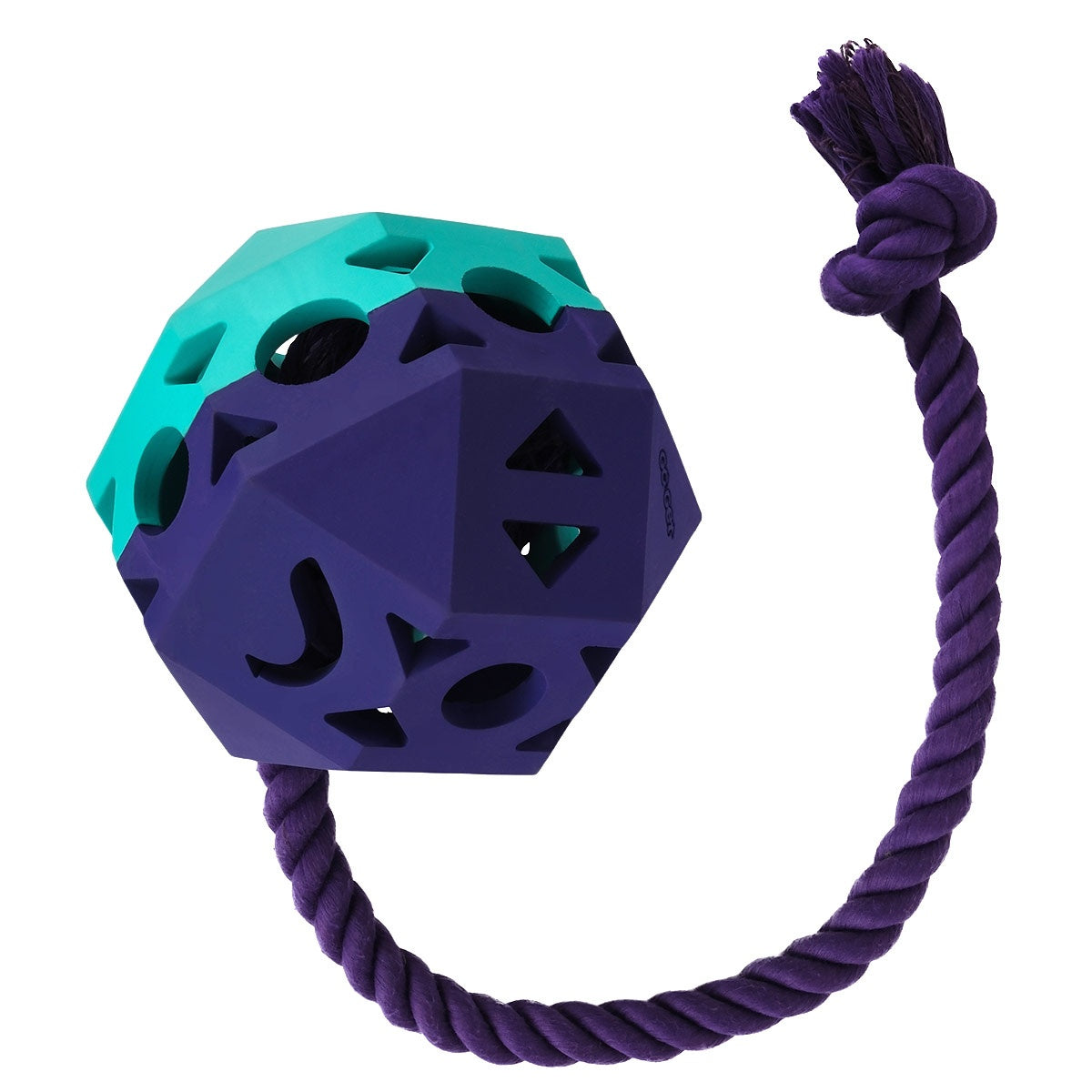 Go Get Geo Ball with Rope Dog Toy