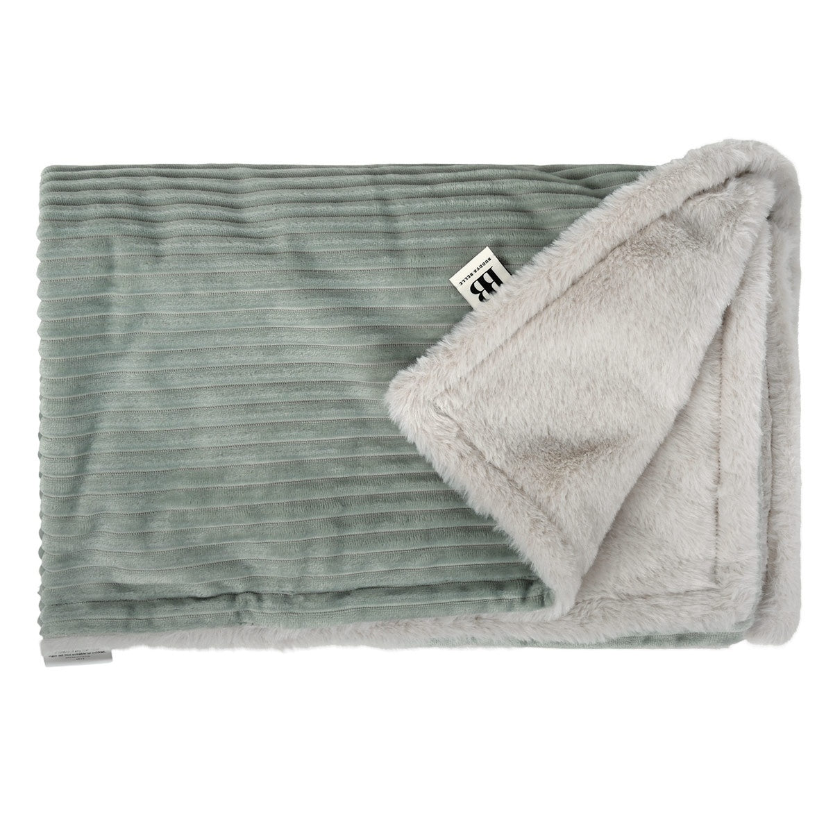 Buddy & Belle Reversible Plush Blanket Cool Sage
