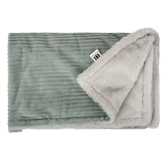 Buddy & Belle Reversible Plush Blanket Cool Sage