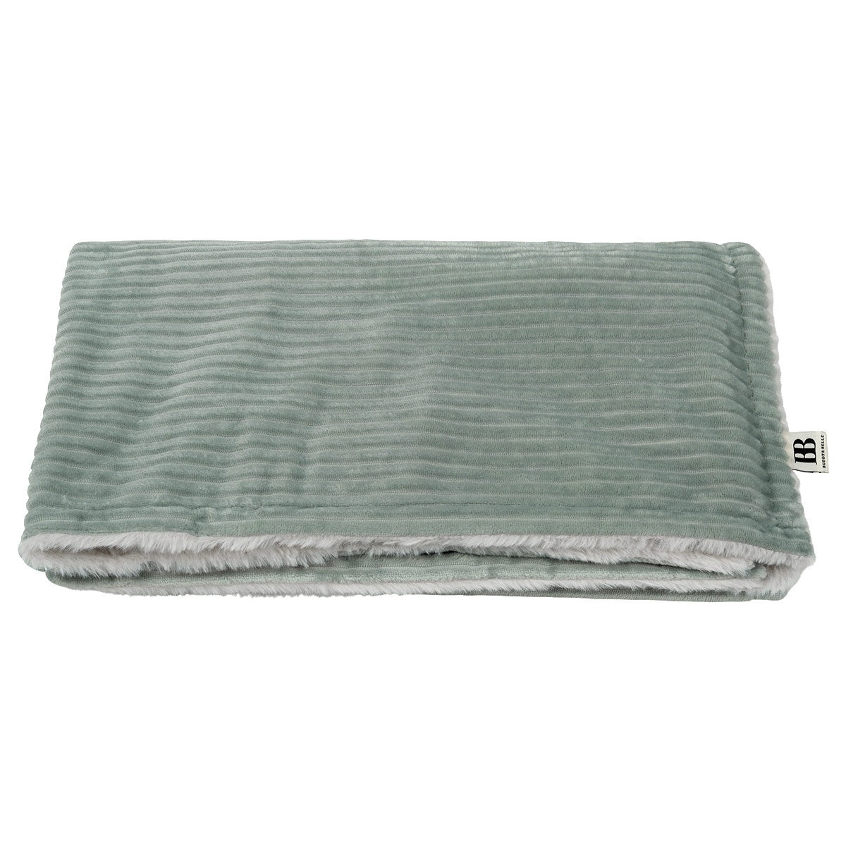 Buddy & Belle Reversible Plush Blanket Cool Sage