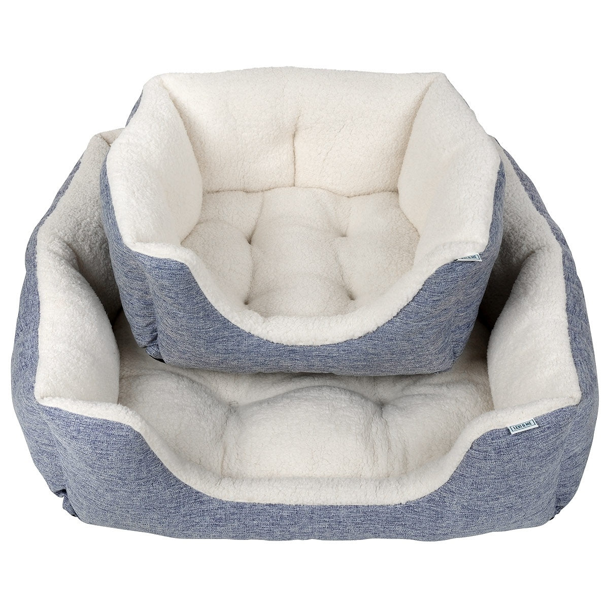 Lexi & Me High Wall Dog & Cat Bed Denim