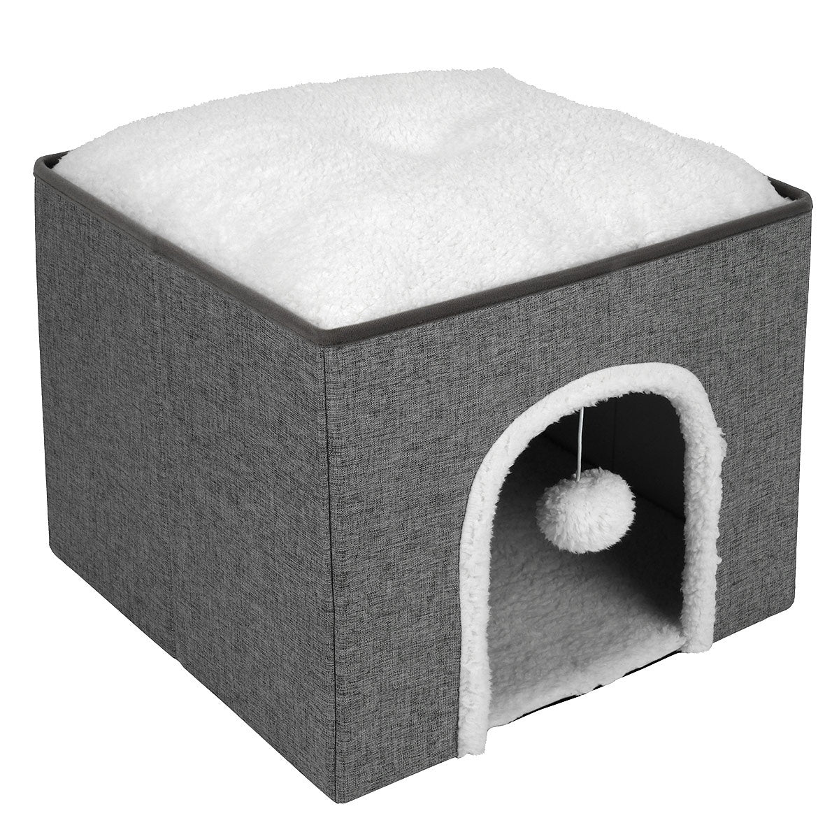 Buddy & Belle Cat Cube Cave Grey