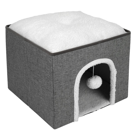 Buddy & Belle Cat Cube Cave Grey