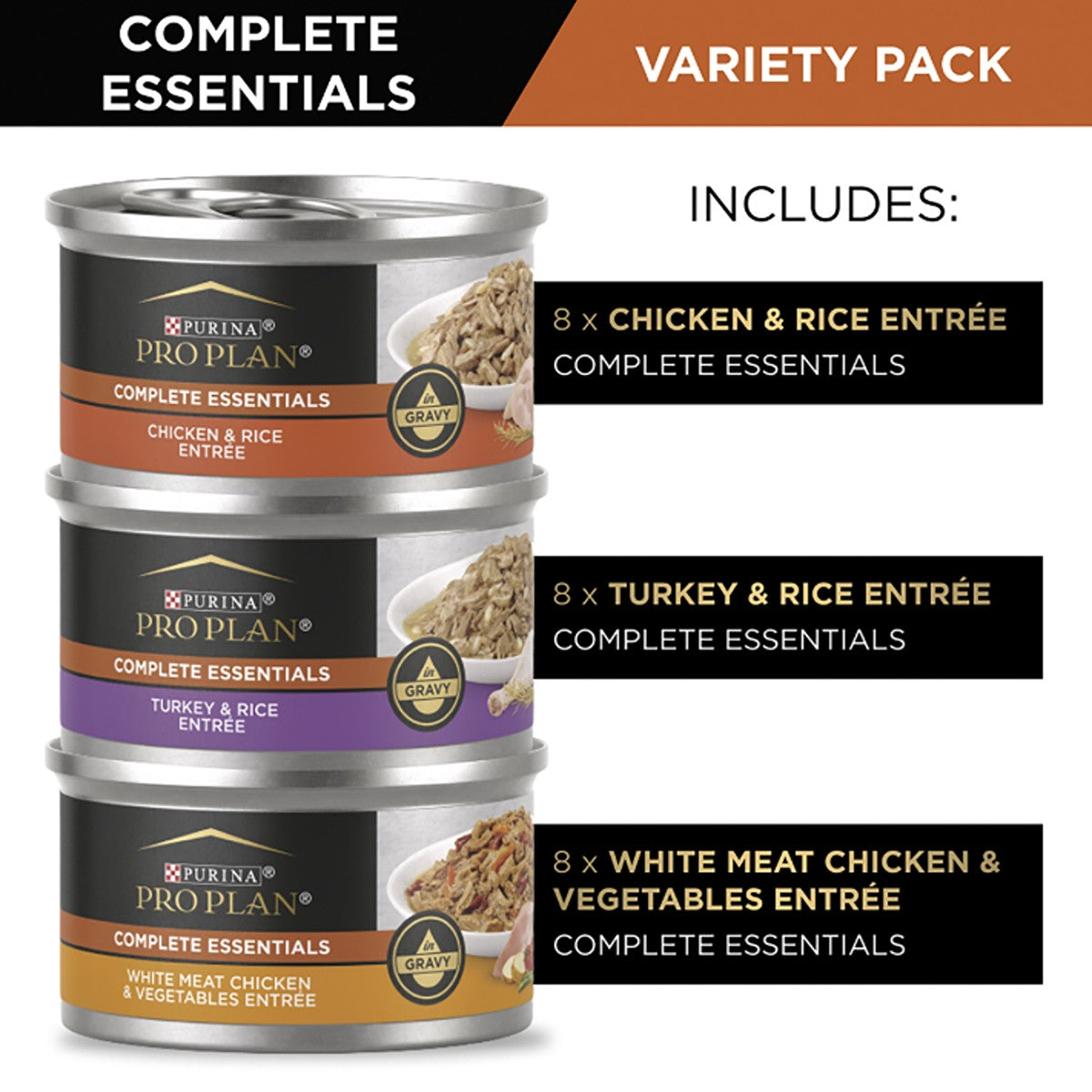 PRO PLAN Adult Cat Complete Essentials Mixed Variety Pack