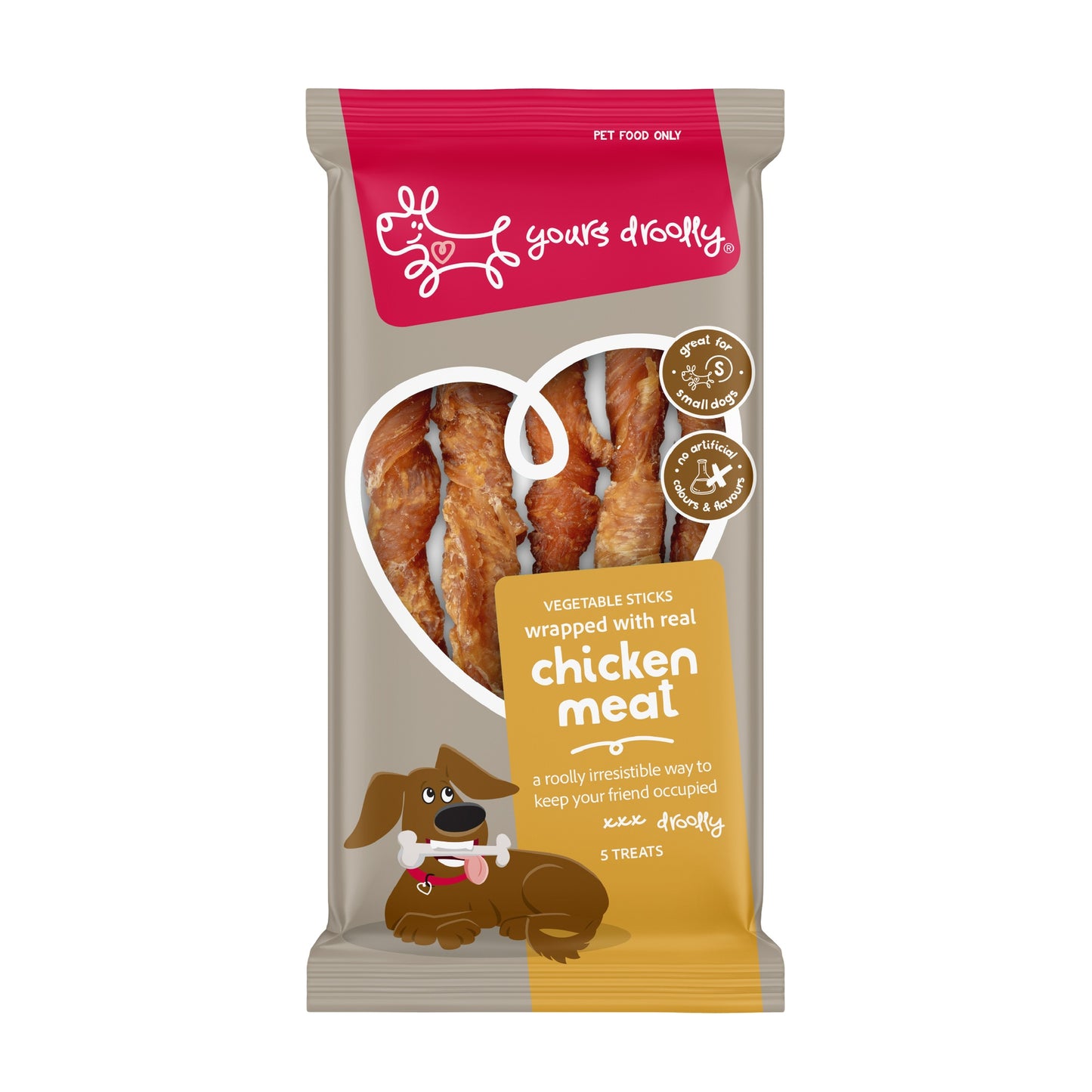 Yours Droolly Chicken Wrap Sticks Dog Treats