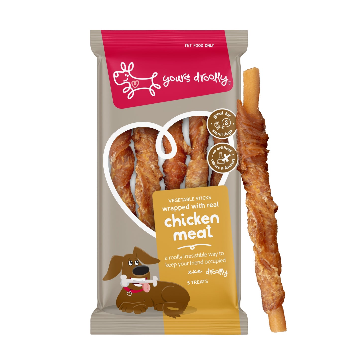 Yours Droolly Chicken Wrap Sticks Dog Treats
