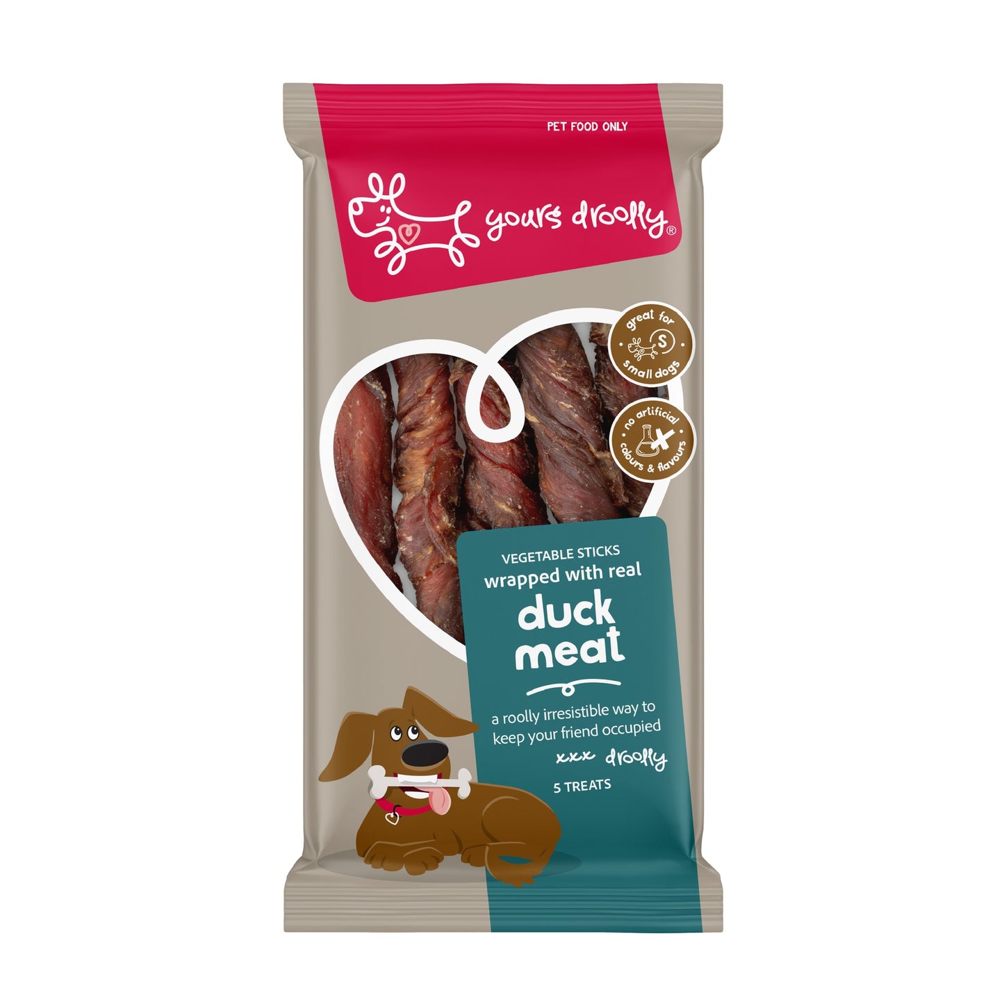Yours Droolly Duck Wrap Sticks Dog Treats