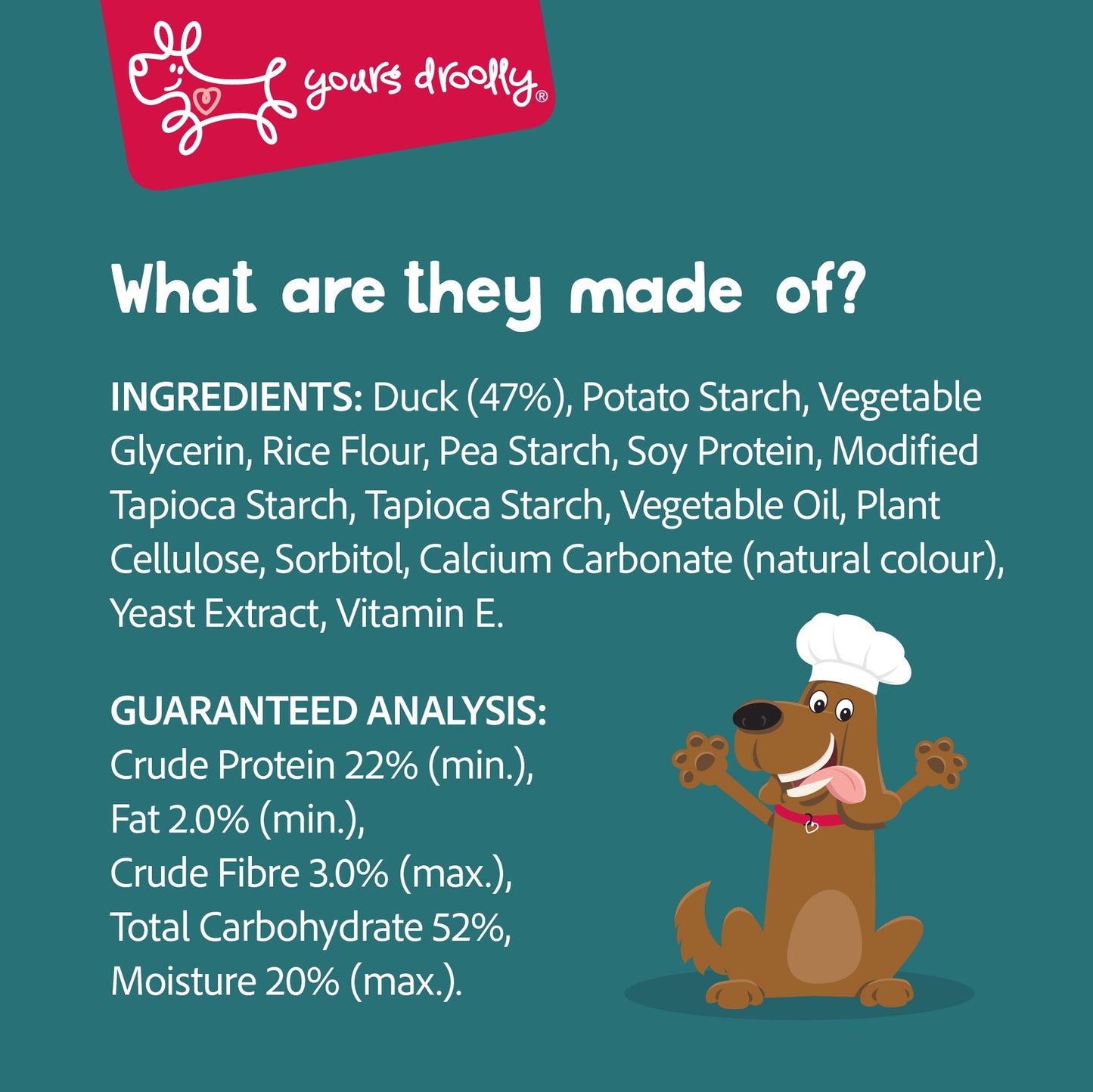 Yours Droolly Duck Wrap Sticks Dog Treats