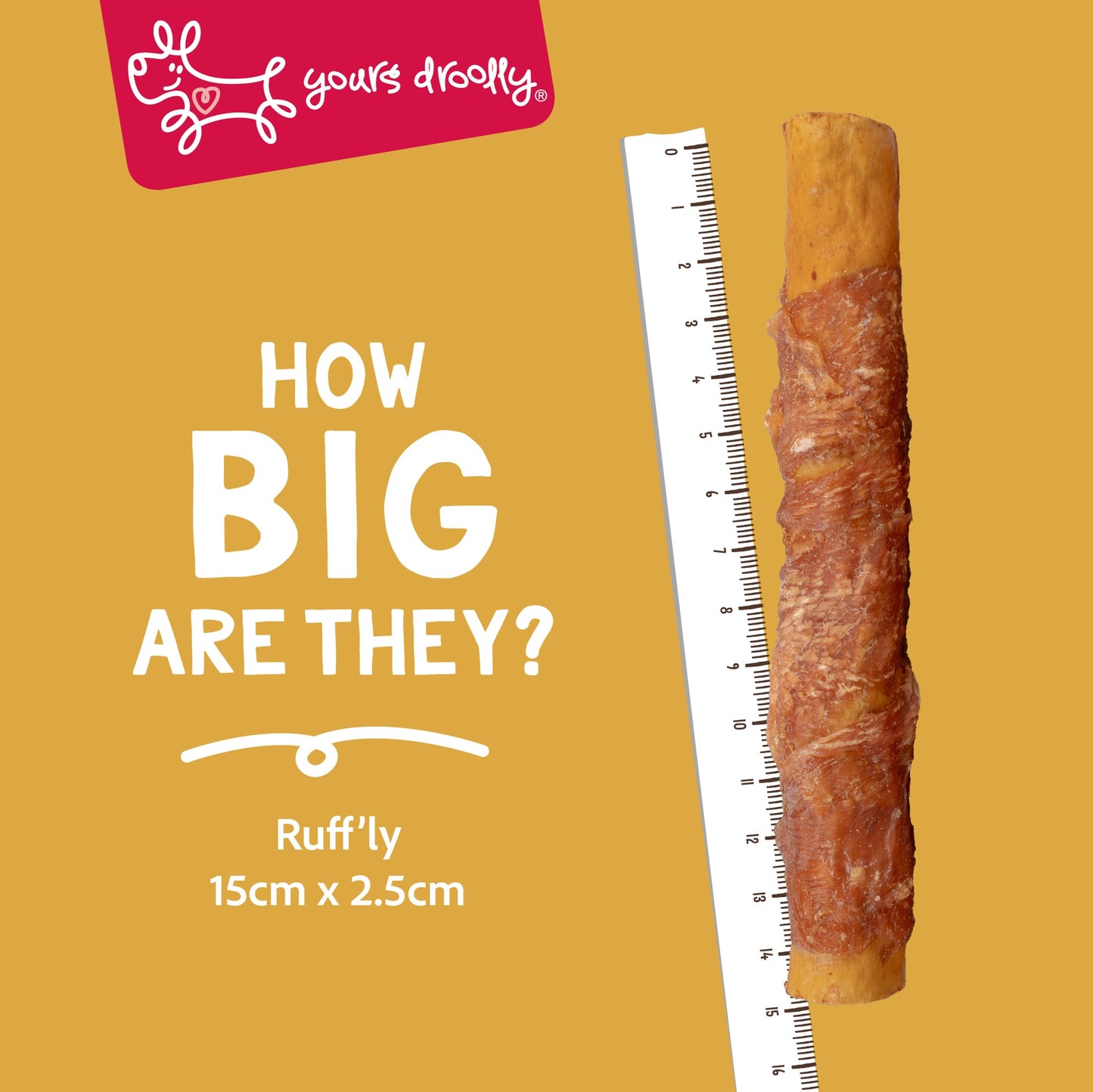 Yours Droolly Chicken Wrap Sticks Dog Treats