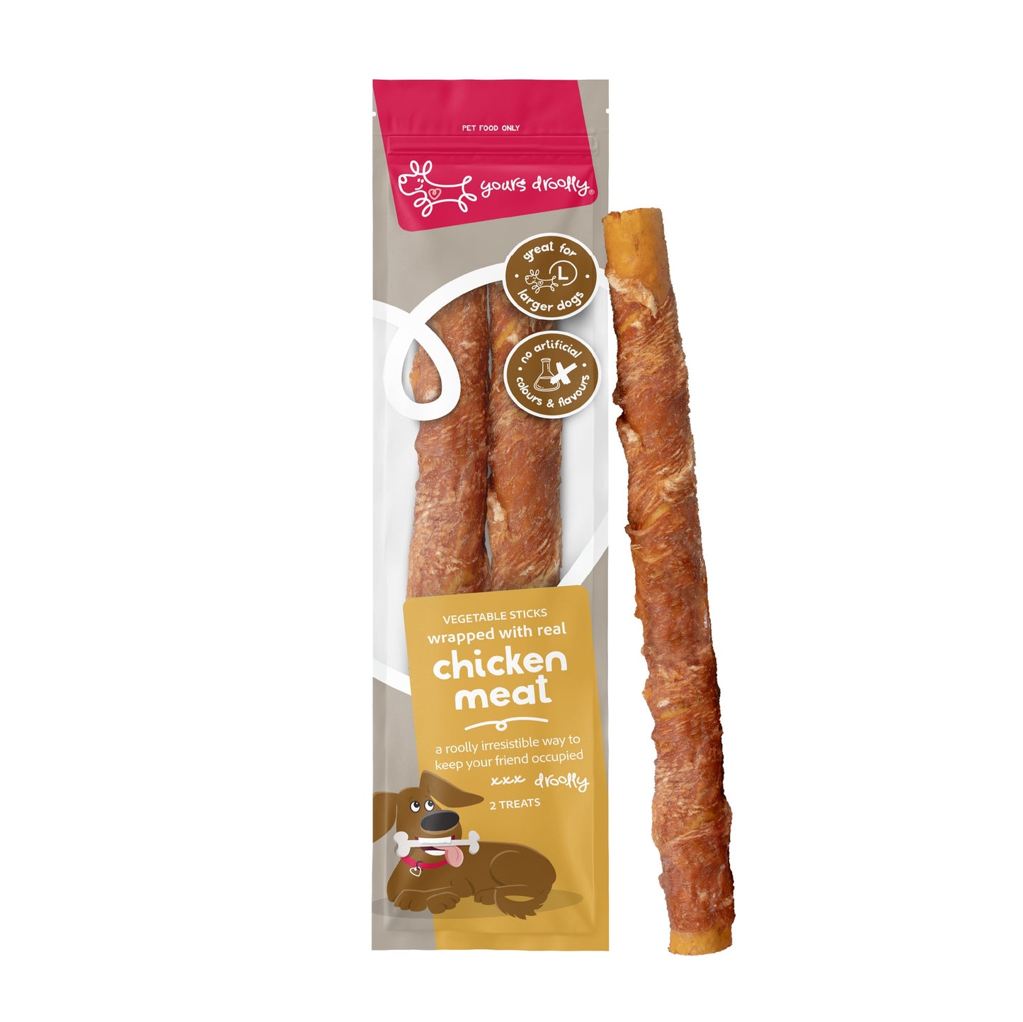 Yours Droolly Chicken Wrap Sticks Dog Treats