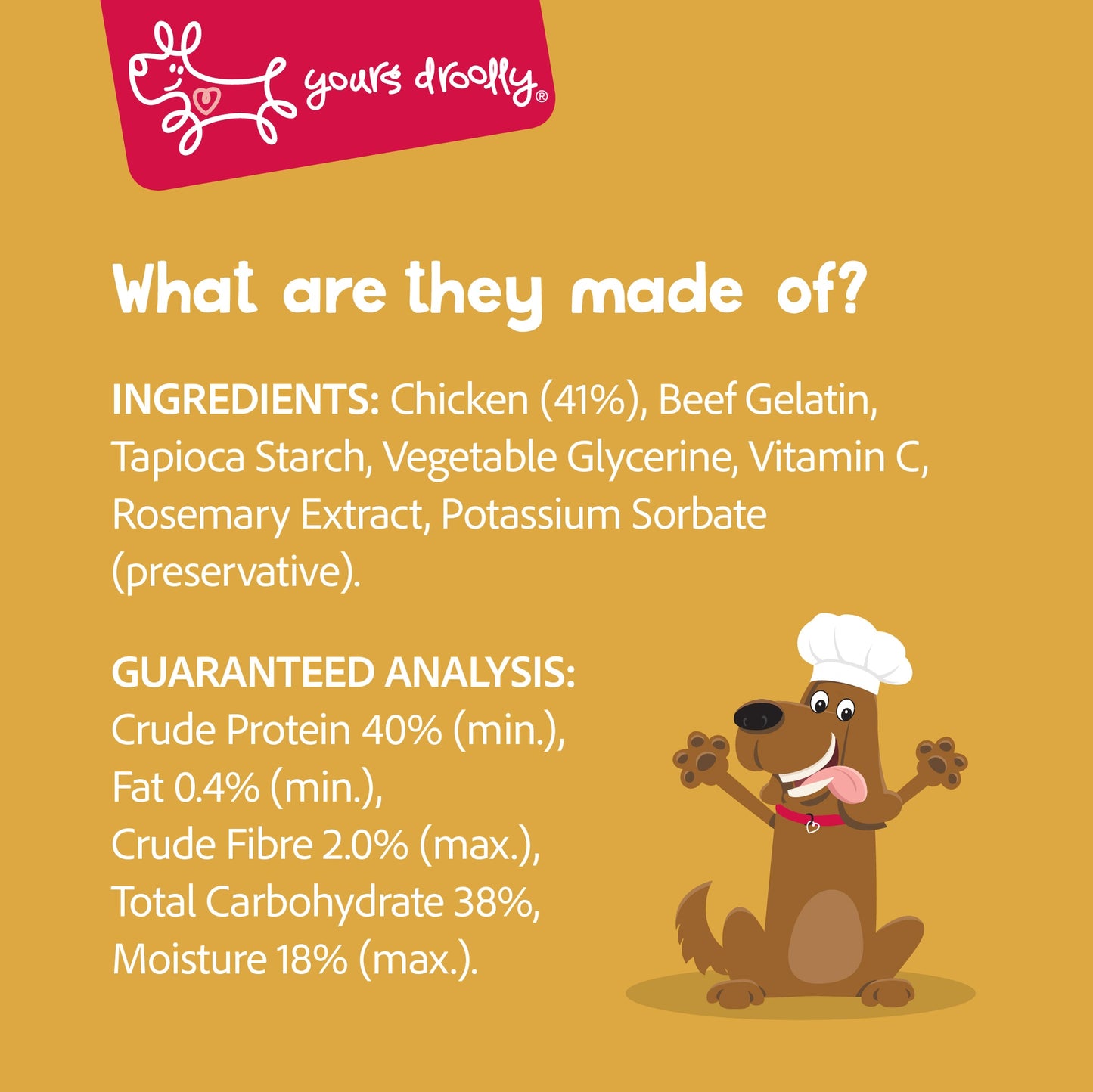 Yours Droolly Chicken Wrap Sticks Dog Treats