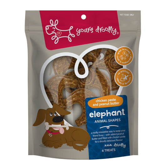 Yours Droolly Elephant Shapes with Chicken Paste Dog Treats