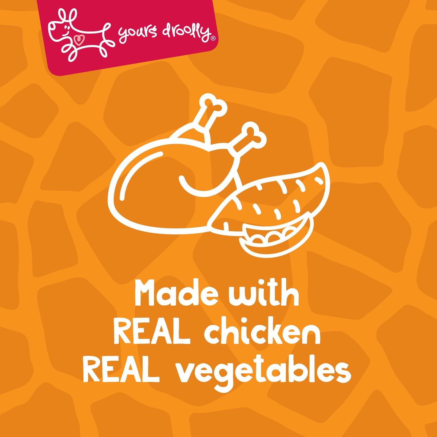 Yours Droolly Giraffe Shapes with Chicken Paste Dog Treats