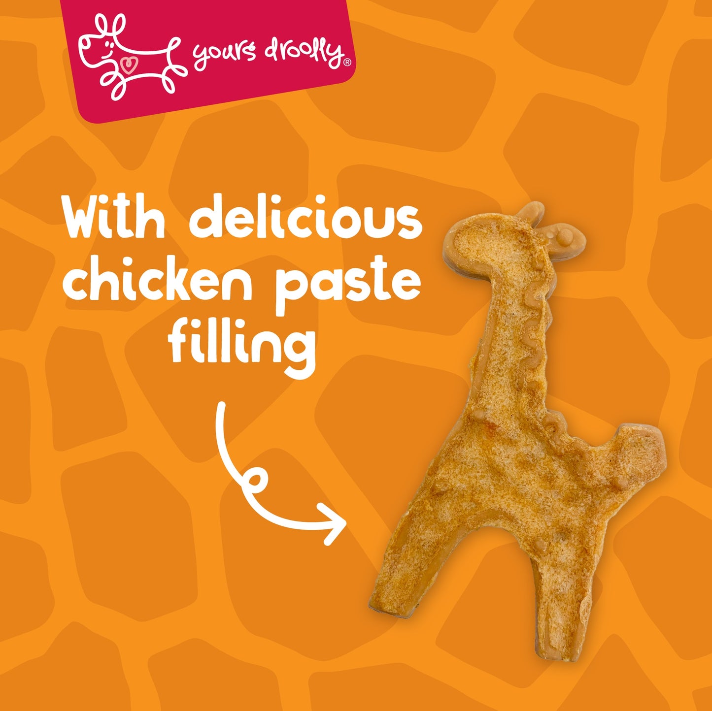 Yours Droolly Giraffe Shapes with Chicken Paste Dog Treats